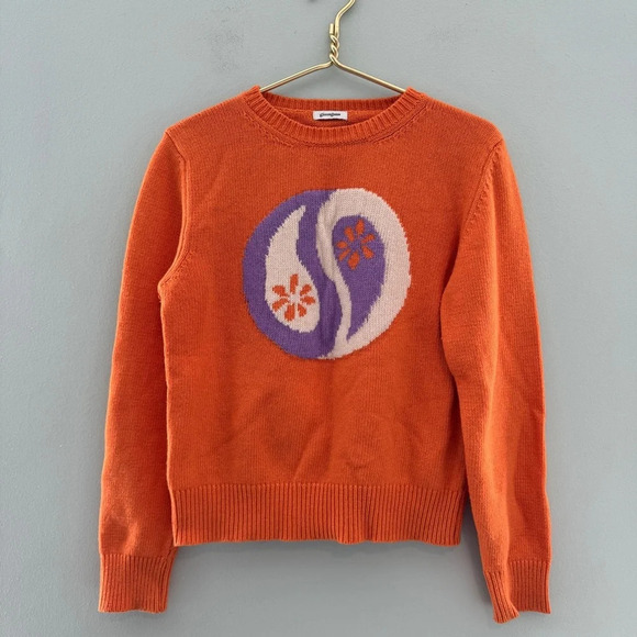 Gimaguas Paisley Peace Yin-Yang Wool Cashmere Blend Sweater - Picture 1 of 6